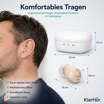 KlarHör Mini — Aufladbares Im-Ohr-Hörgerät