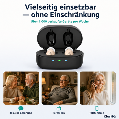 KlarHör Mini — Aufladbares Im-Ohr-Hörgerät