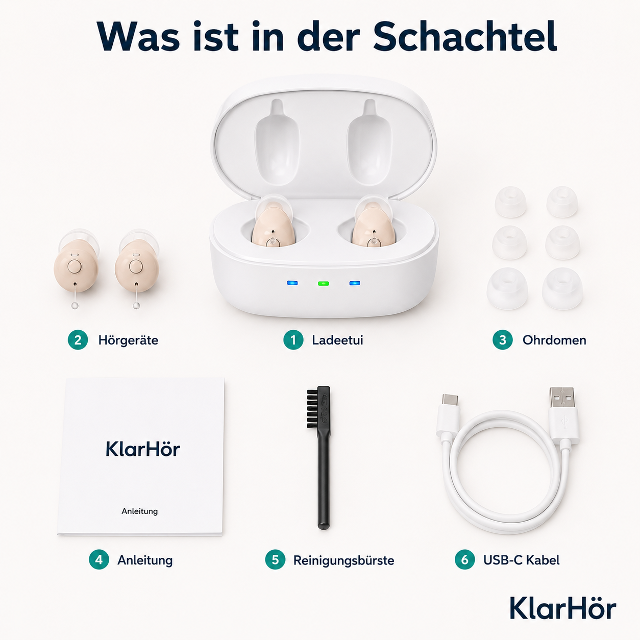 KlarHör Mini — Aufladbares Im-Ohr-Hörgerät