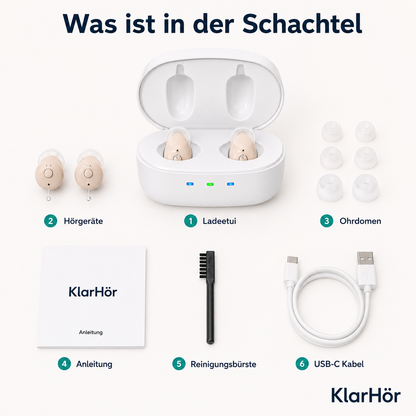 KlarHör Mini — Aufladbares Im-Ohr-Hörgerät